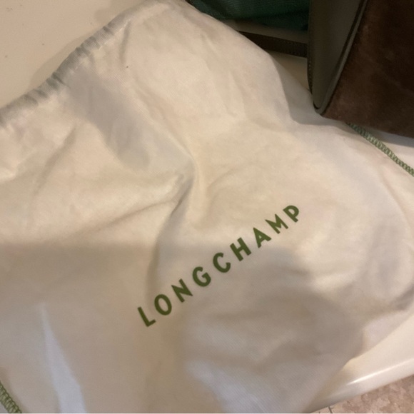 Longchamp bag “Penelope” dr green leather/suede with dust bag. Perfect condition - Picture 6 of 8